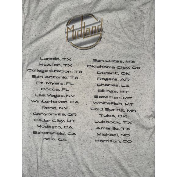 Midland The Last Resort Band T-Shirt Country Music Tour Tee Medium 18x26 Vintage - Picture 5 of 5